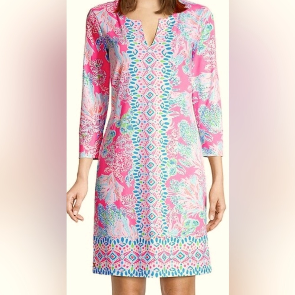 Lilly Pulitzer Nadine Shift Dress 3/4 Sleeve Small - Picture 2 of 16